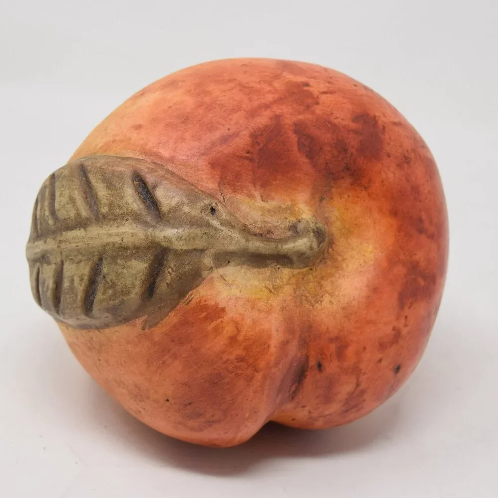 Oversized Peach Statue Fruit Decor Nature Large MCM Cottagecore Farmhouse Granny - Picture 5 of 16